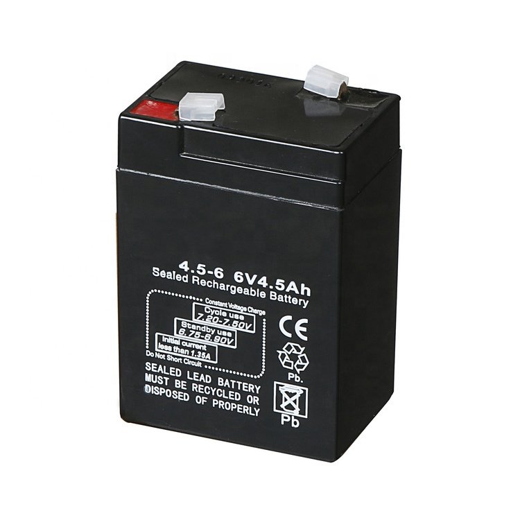 Long life solar storage sealed lead acid 6v 4.5ah 20hr rechargeable UPS battery
