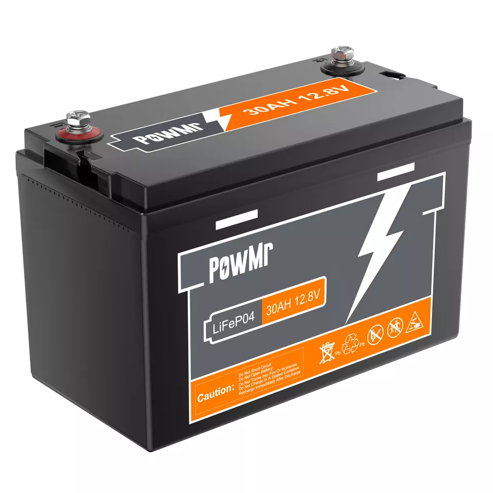 PowMr 30AH Lithium And Lead-acid Battery Rechargeable Energy Storage 12.8V LiFePO4 Battery For Professional System