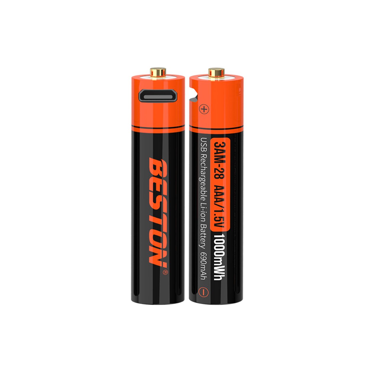 BESTON high quality USB 1.5V Lithium AAA 1000mWh rechargeable battery