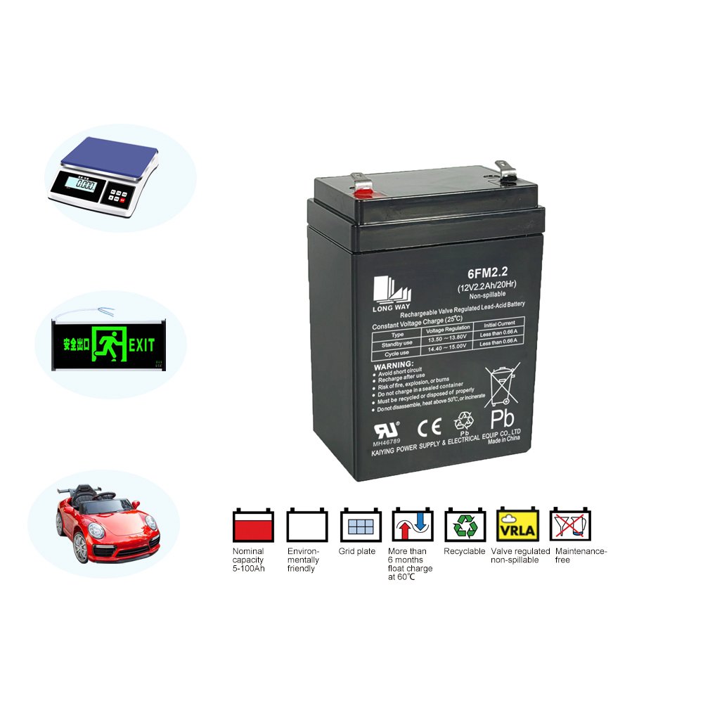 Long service life 12V2.2ah 6FM2.2R Maintenance Free Power electric Toy Cars used Lead Acid battery