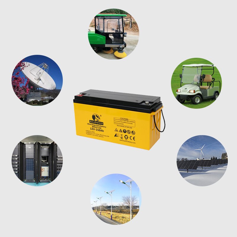 BULLSPOWER gel agm 12v 150ah storage solar battery deep cycle rechargeable lead acid batteries