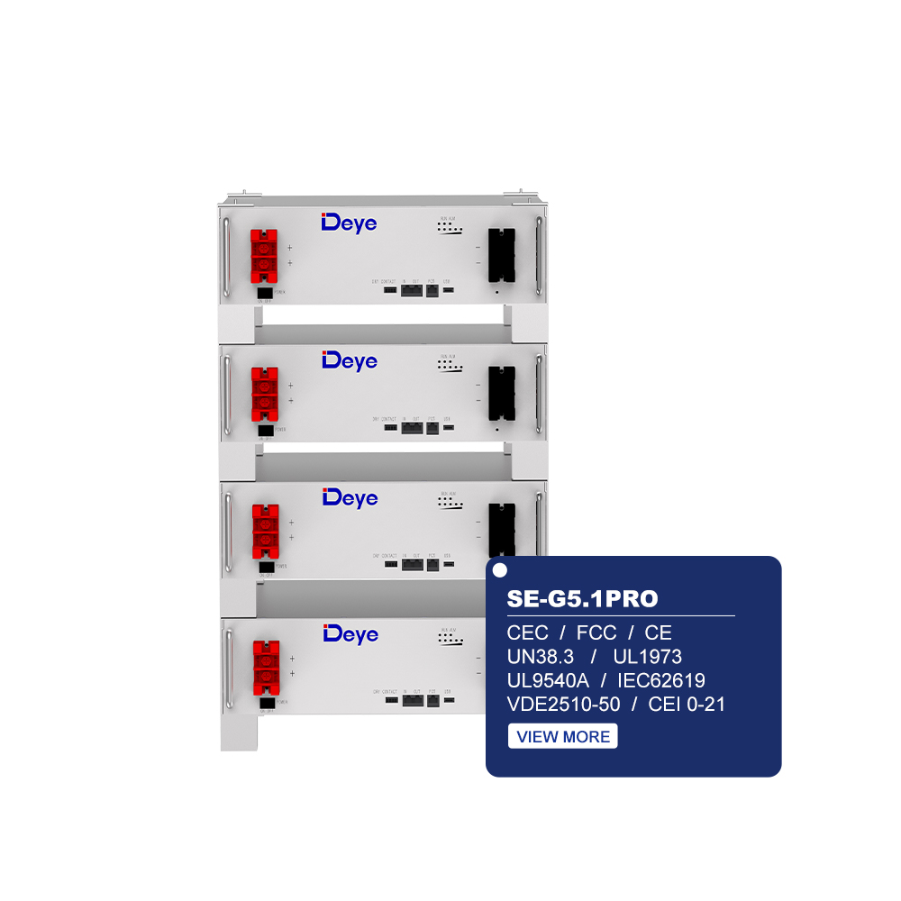 Deye Lithium Ion Batteries SE-G5.1Pro -B Lifepo4 Lithium Battery RW-M6.1-B BOS-G Rack Energy Storage System Low High Voltage