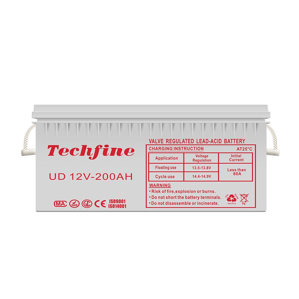 Techfine Hot Sale Factory Price 12V 200AH Solar PV Off Grid Charging Sealed Lead Acid Battery