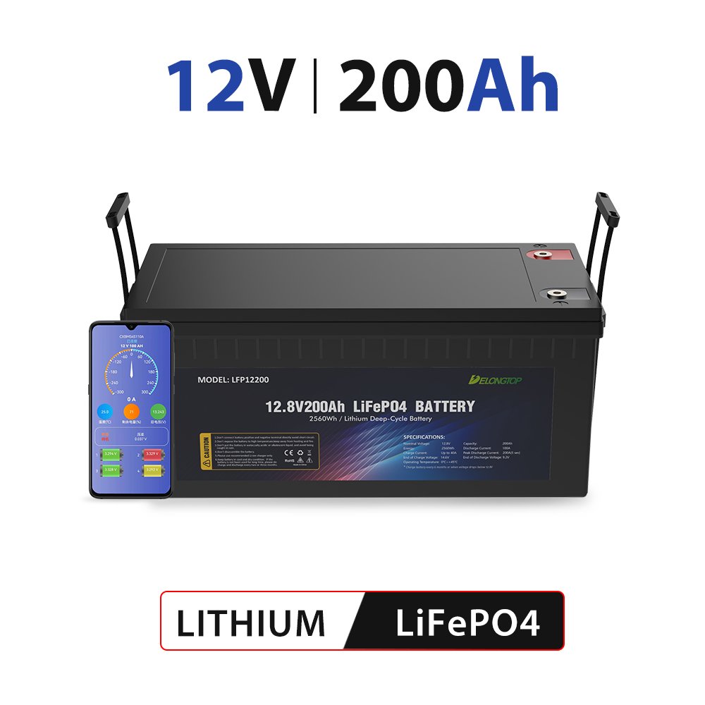Rechargeable 12V Lithium Ion Batteries 50Ah 80Ah 100Ah 120Ah 150Ah 180Ah 200Ah 230Ah 280Ah LiFePO4 Batteries Built in Smart BMS