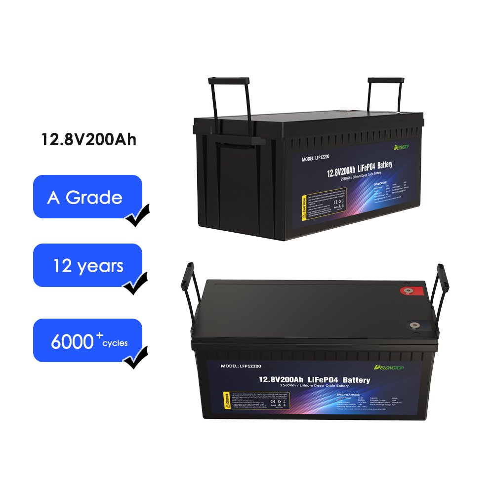 Rechargeable 12V Lithium Ion Batteries 50Ah 80Ah 100Ah 120Ah 150Ah 180Ah 200Ah 230Ah 280Ah LiFePO4 Batteries Built in Smart BMS