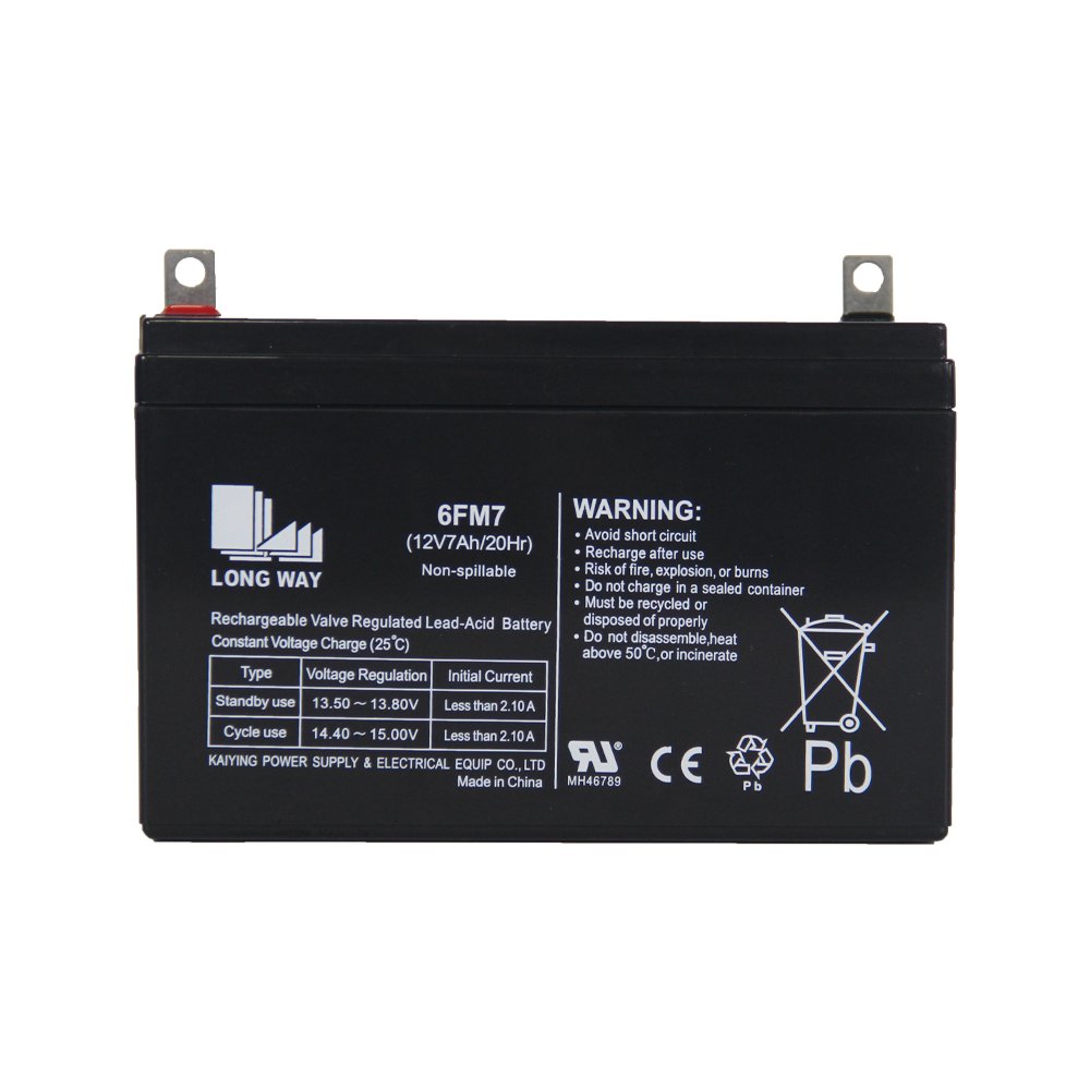 LONG WAY Maintenance-Free 12V 7Ah Truck and Car Battery Booster Jump Starter Lead-acid Battery for Emergency Start Power