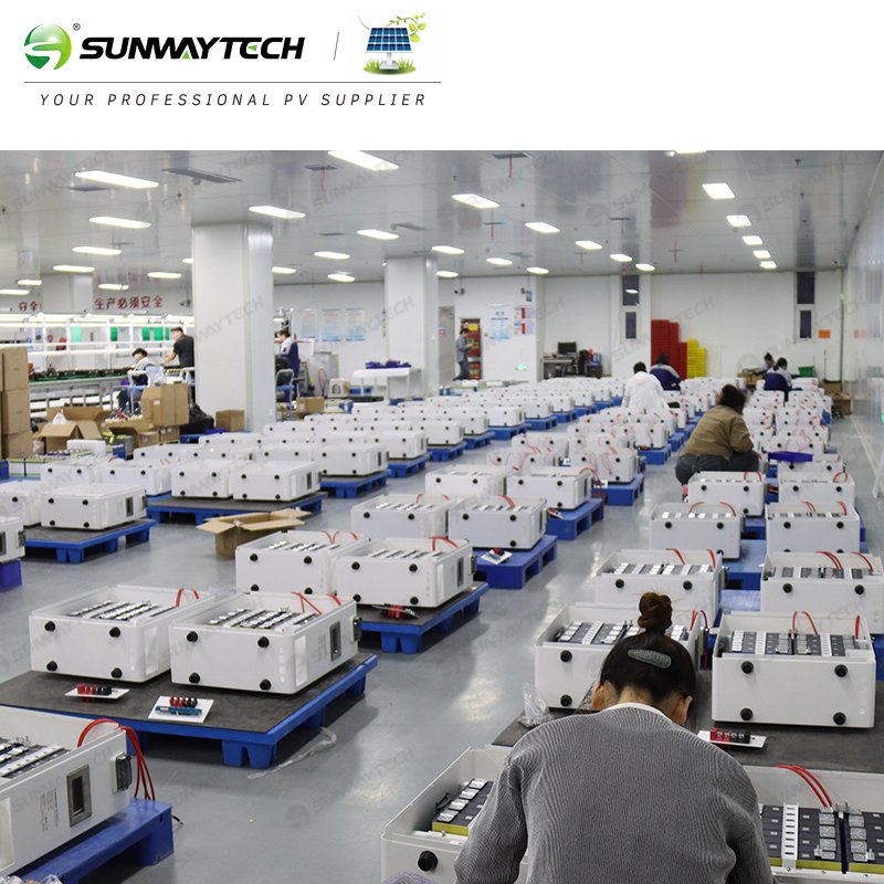 Sunway lithium solar batteries 51.2V electric battery 102Ah 5.22kwh lifepo4 lithium ion battery for solar panel