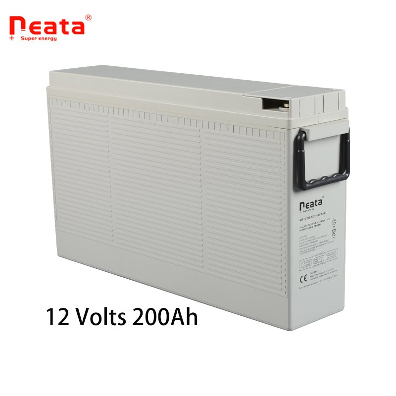 High performance 12V front terminal deep cycle 200AH GEL battery for photovoltaic power
