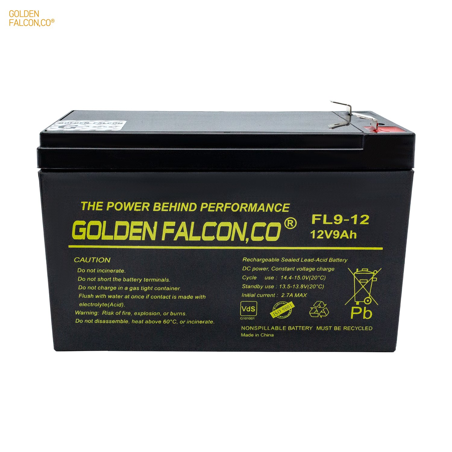 Long Life Rechargeable sealed lead acid battery 12V 9Ah Deep cycle battery for Home Appliances Ups