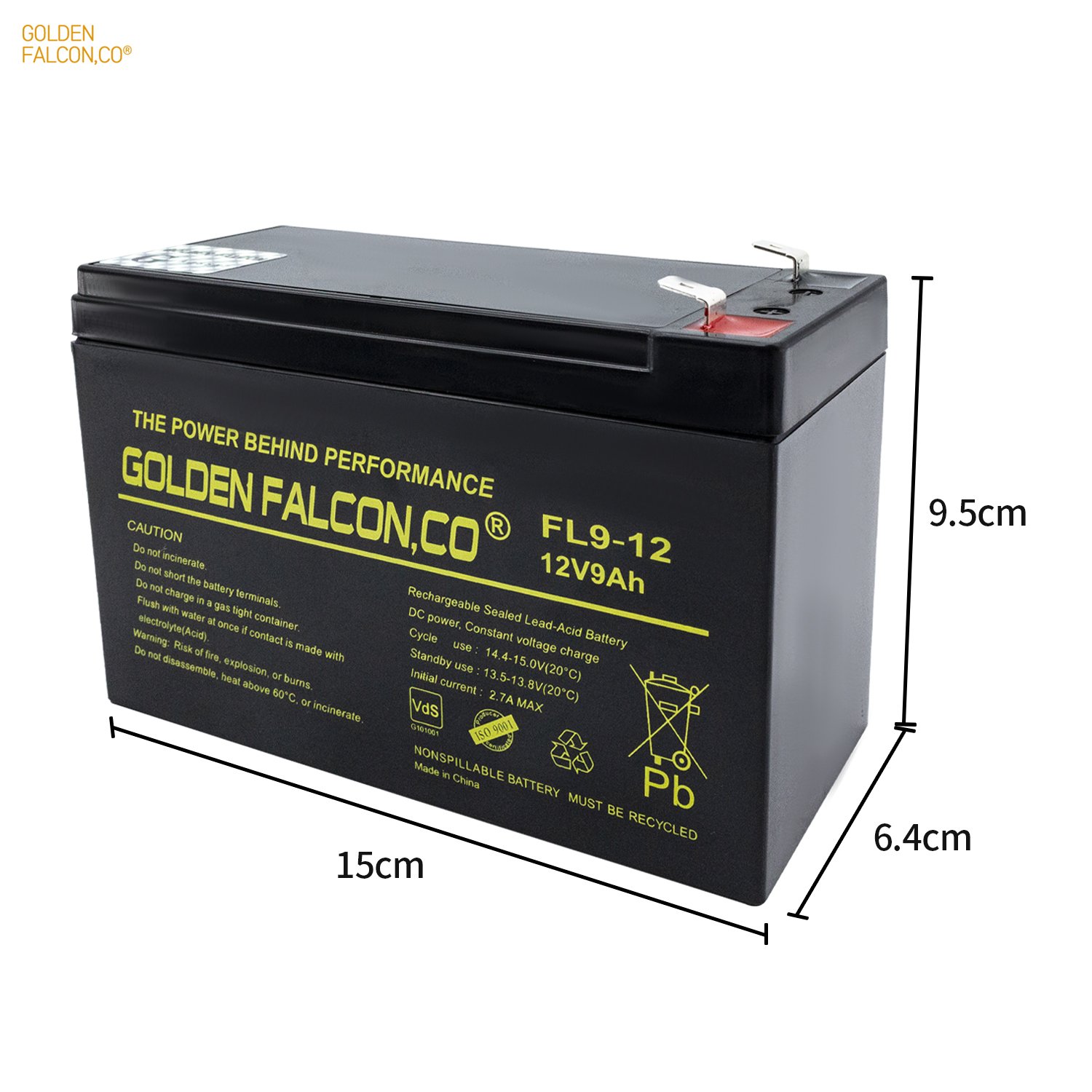 Long Life Rechargeable sealed lead acid battery 12V 9Ah Deep cycle battery for Home Appliances Ups