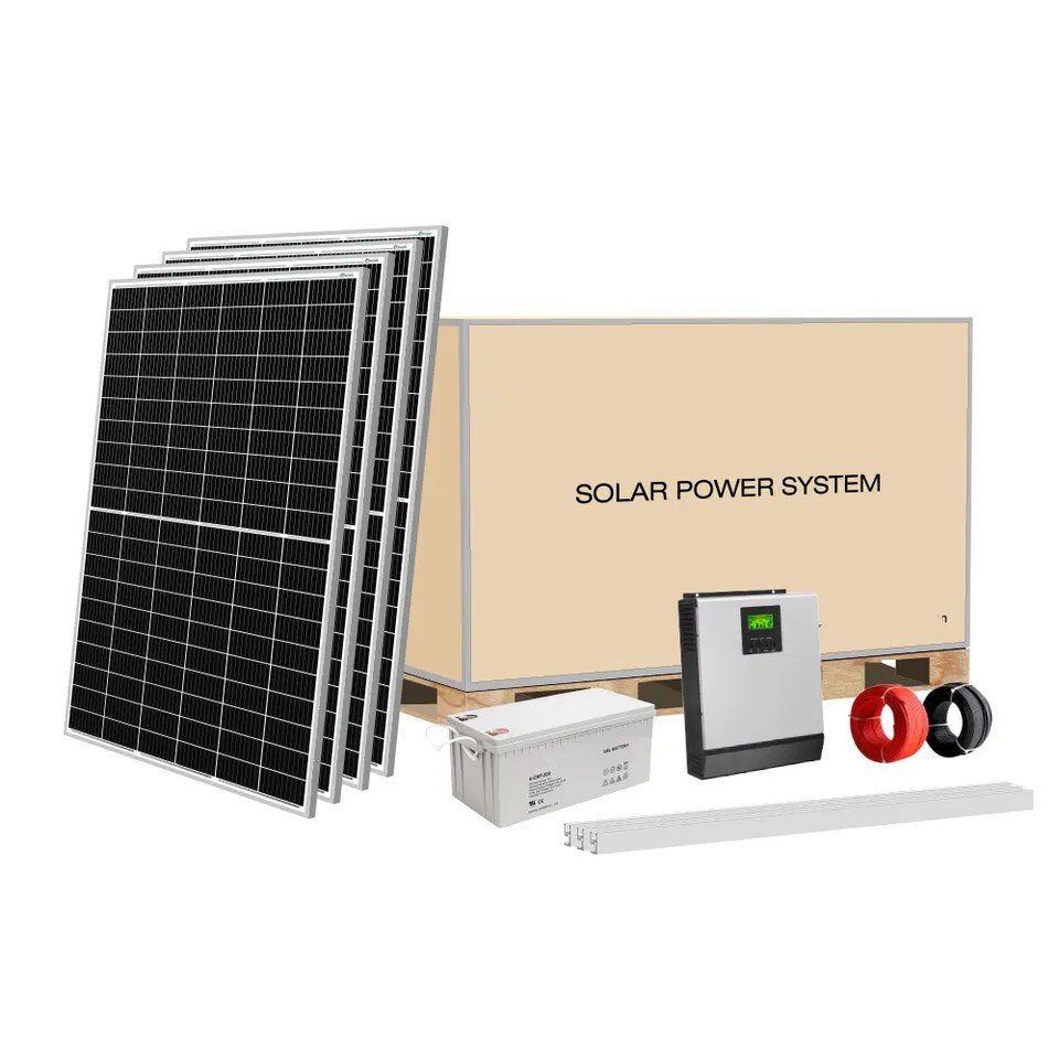 EnergyCreative EU Free Shipping 6KW 10KW 20KW 30KW Half Cells 182mm Solar Panels Cells 48V Lifepo4 Battery Solar Energy System