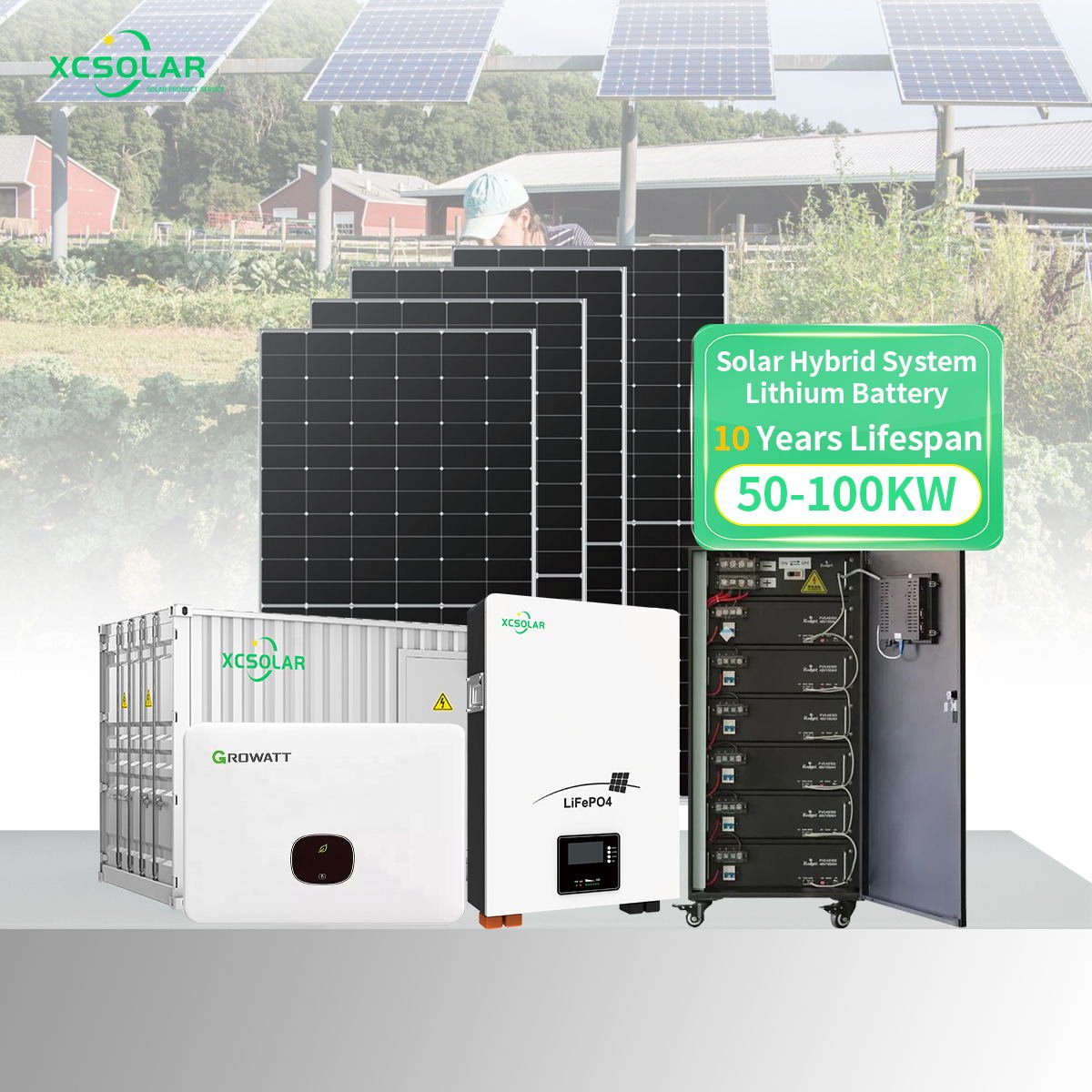 Manufacturer 20kw off grid solar system with battery backup monocrystalline solar panel system , 100kw hybrid solar system