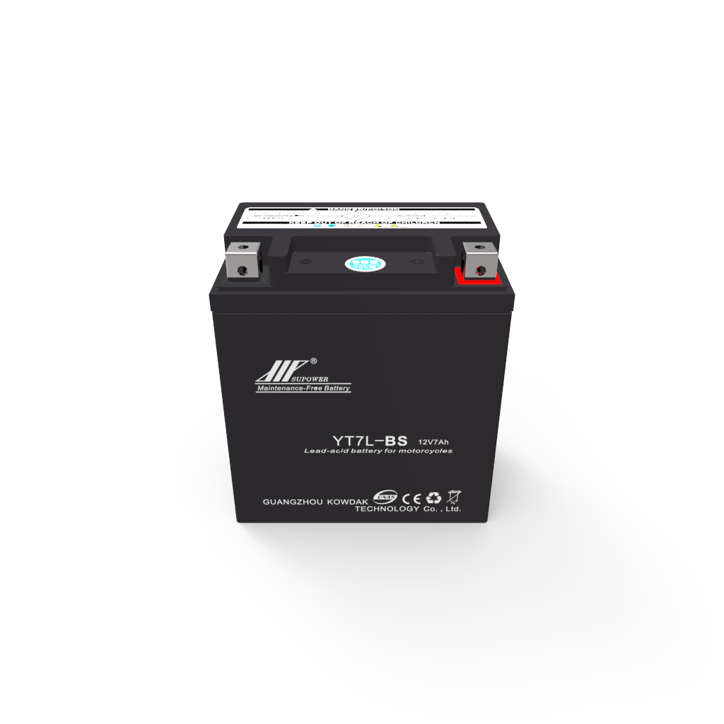 12V 7Ah lead acid battery OEM motorcycle maintenance-free battery SUPOWER YT7L-BS