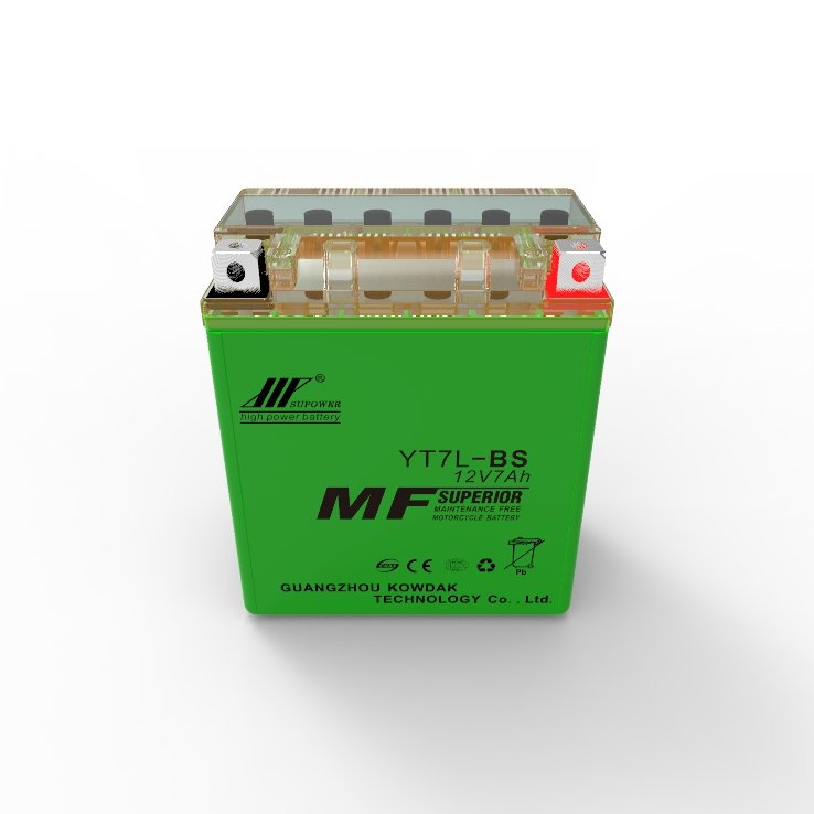 12V 7Ah lead acid battery OEM motorcycle maintenance-free battery SUPOWER YT7L-BS