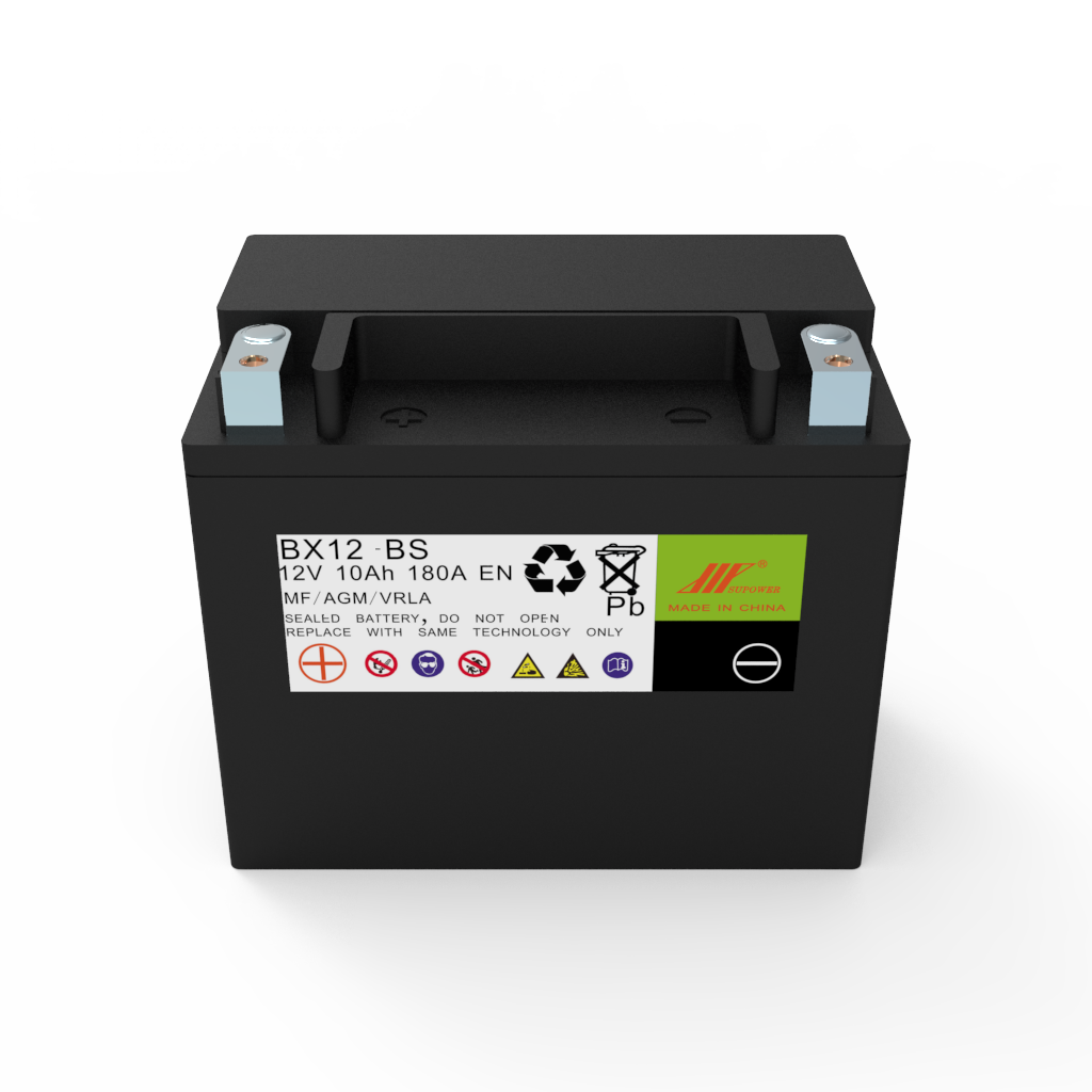12V 10Ah lead acid battery OEM car maintenance-free start-stop standby auxiliary battery SUPOWER BX12-BS