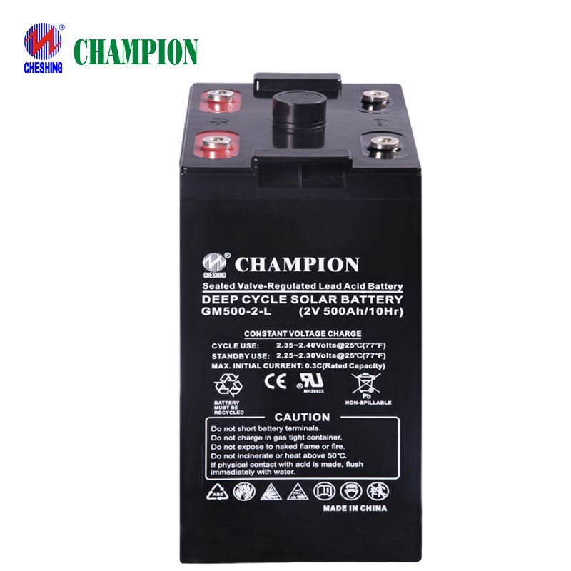 Champion Rechargeable 2v 6v 500ah Agm Solar Battery Sealed Lead Acid Gel Deep Cycle 2v 500ah 1000ah For Home Solar System