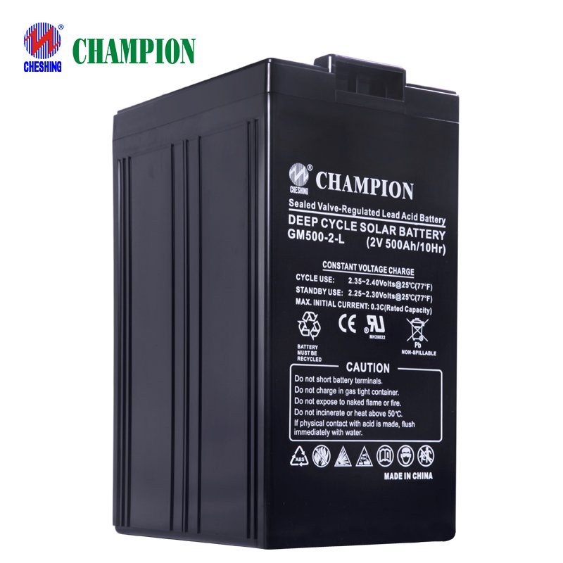 Champion Rechargeable 2v 6v 500ah Agm Solar Battery Sealed Lead Acid Gel Deep Cycle 2v 500ah 1000ah For Home Solar System