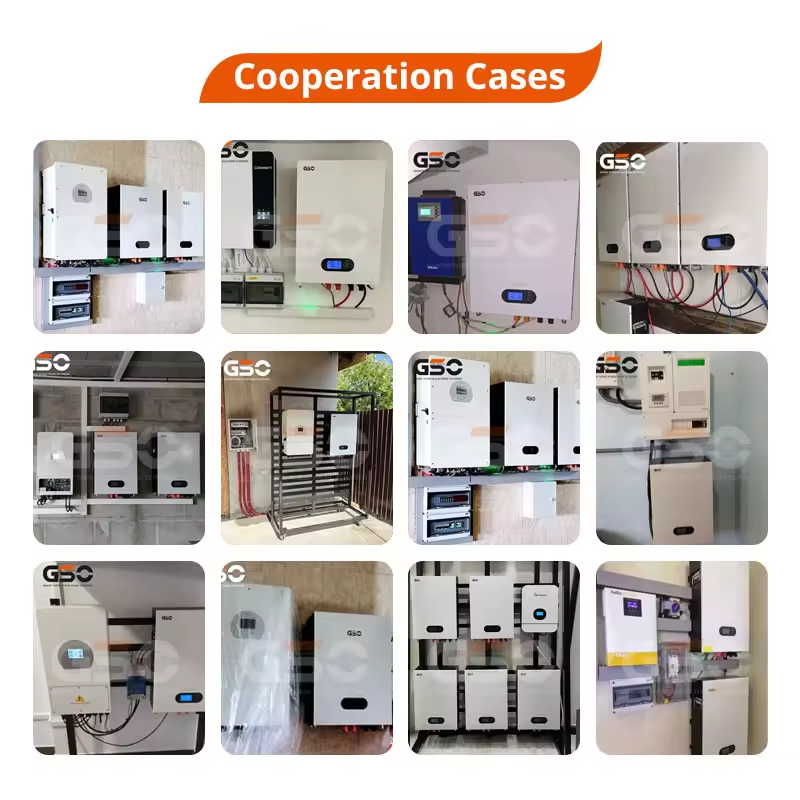 GSO Strong Power Output Lifepo4 Battery with Intelligent BMS Monitoring 24V 48V 51.2V 100AH 200AH 300ah 5kwh 10kwh 15kwh