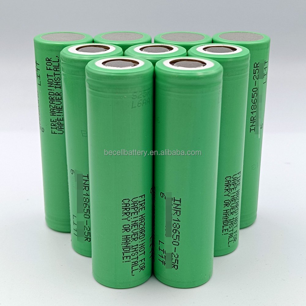 18650 25R Battery 3.7V 2500mah INR18650 lithium ion battery Rechargeable Li-ion battery