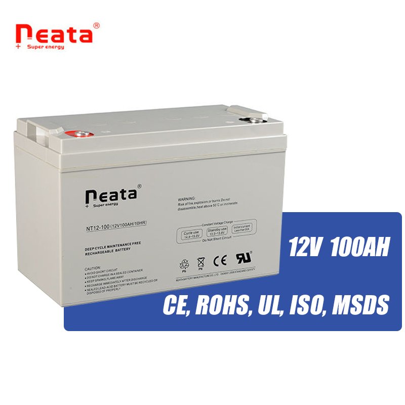 Maintenance Free Sealed UPS Battery 12V 100Ah Rechargeable VRLA Sealed Lead Acid Battery