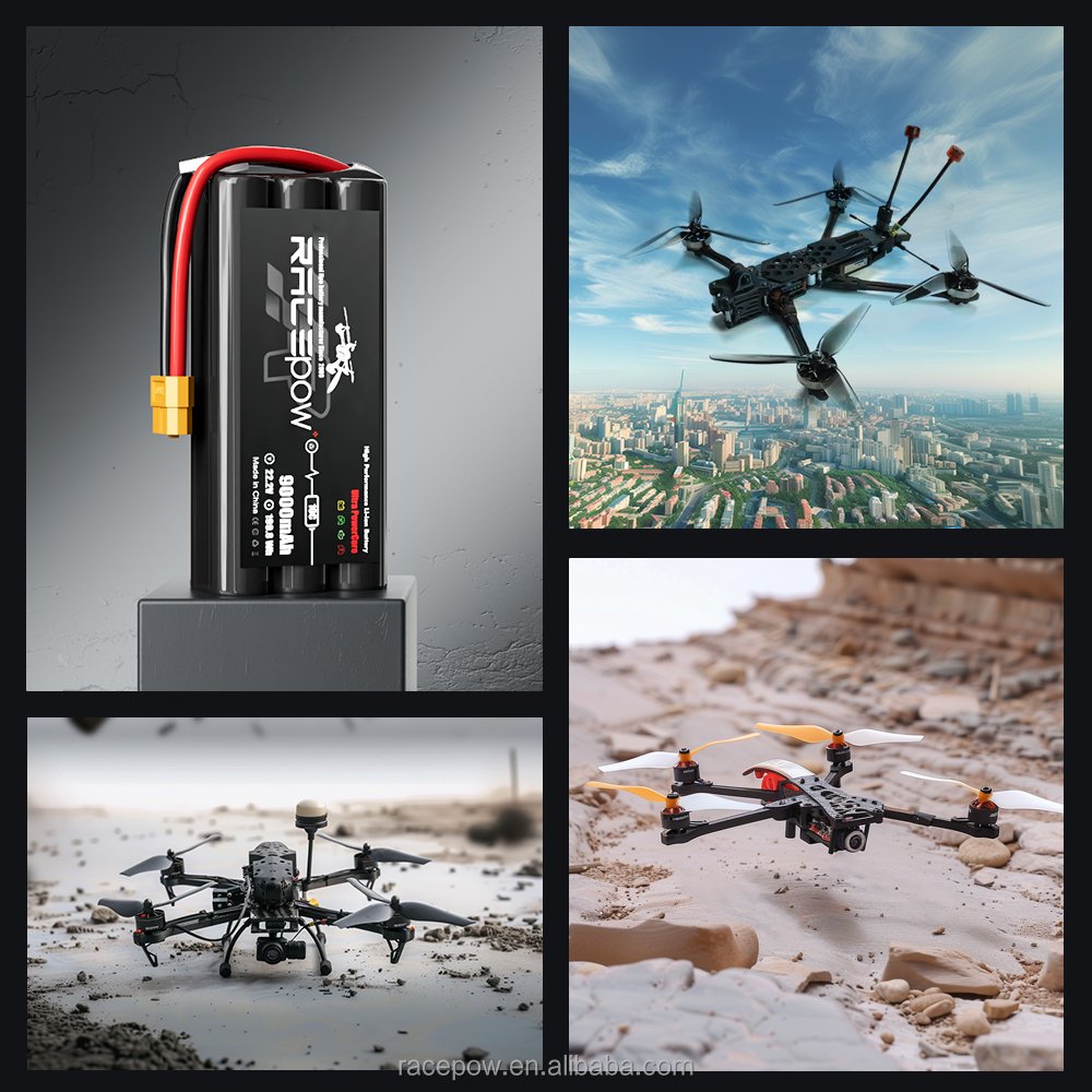 Racepow 22.2V Battery Pack 8400mAh 9000mAh 10000mAh li-ion Battery 6s2p 8400 molicel 21700