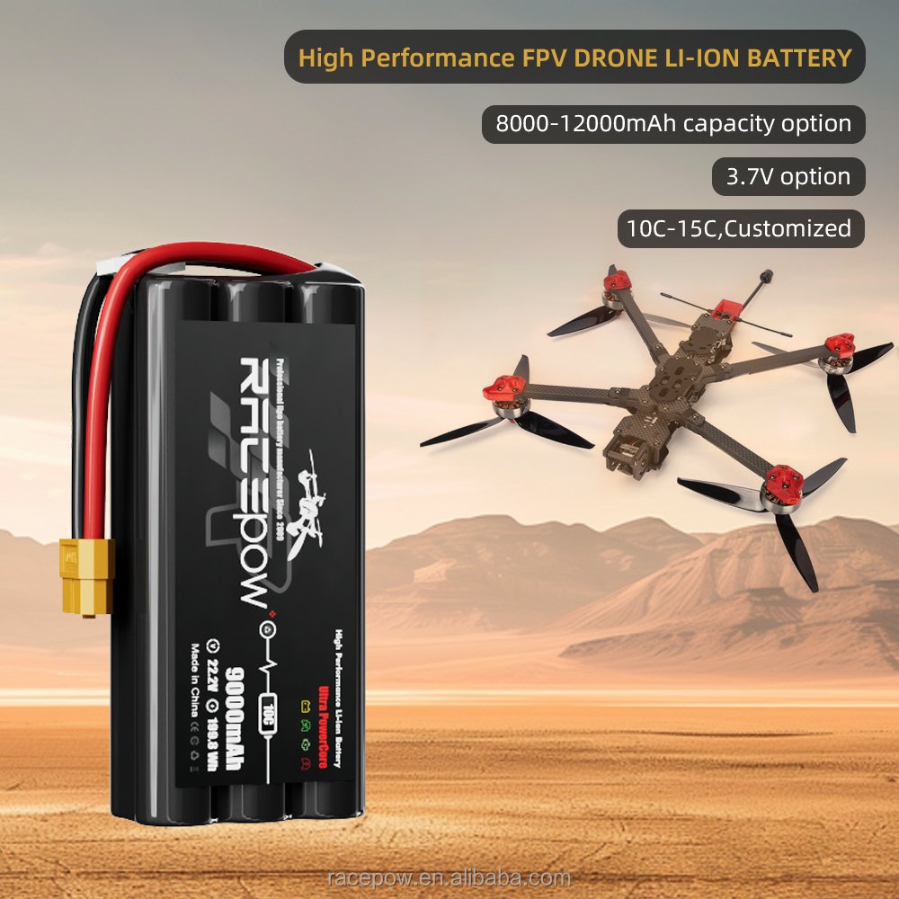 Racepow 22.2V Battery Pack 8400mAh 9000mAh 10000mAh li-ion Battery 6s2p 8400 molicel 21700
