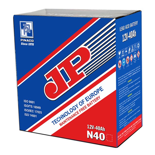 N40 (12V 40Ah) JP High Quality Dry Battery Maintenance-Free Home Energy Storage Solar System Batteries Car MSDS Certificated