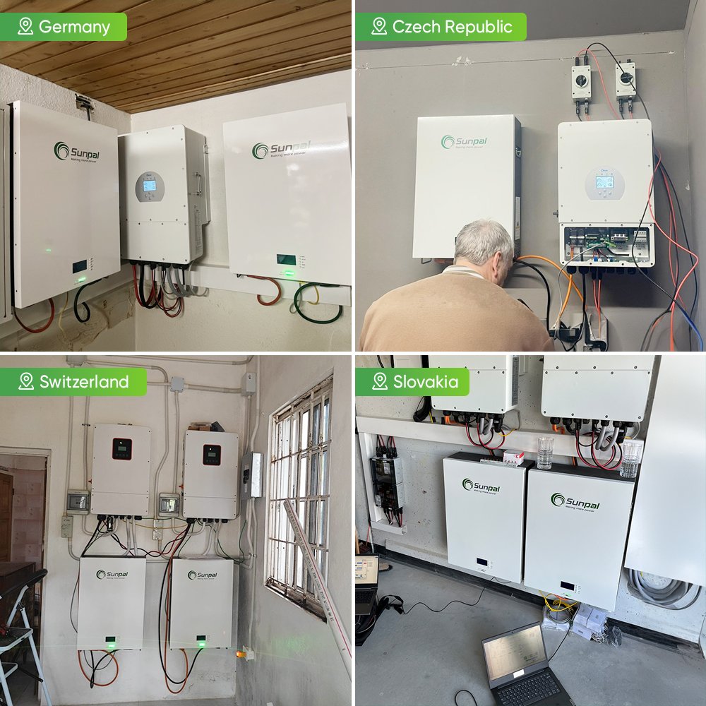 Sunpal Wall Mount Hybrid System 8 10 Kw 10kW Solar Power Energy Storage Systems With Lithium Battery