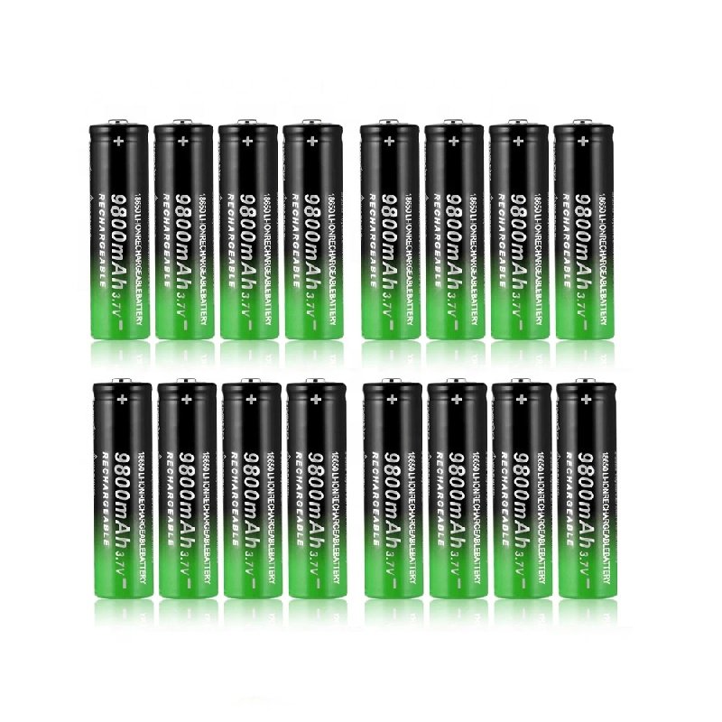 High Quality 18650 battery 9800mAh 3.7V Lithium ion batteries Rechargeable Battery For Flashlight Torch Button Top