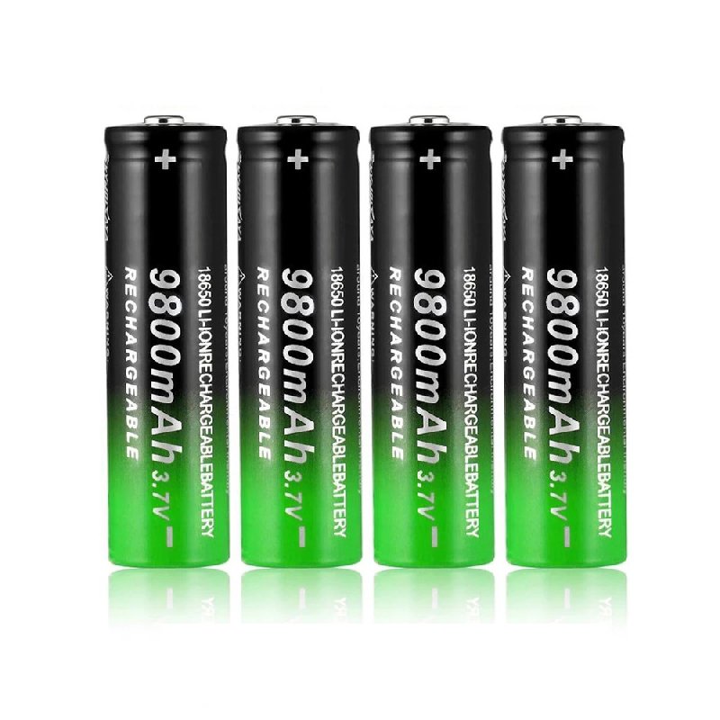 High Quality 18650 battery 9800mAh 3.7V Lithium ion batteries Rechargeable Battery For Flashlight Torch Button Top