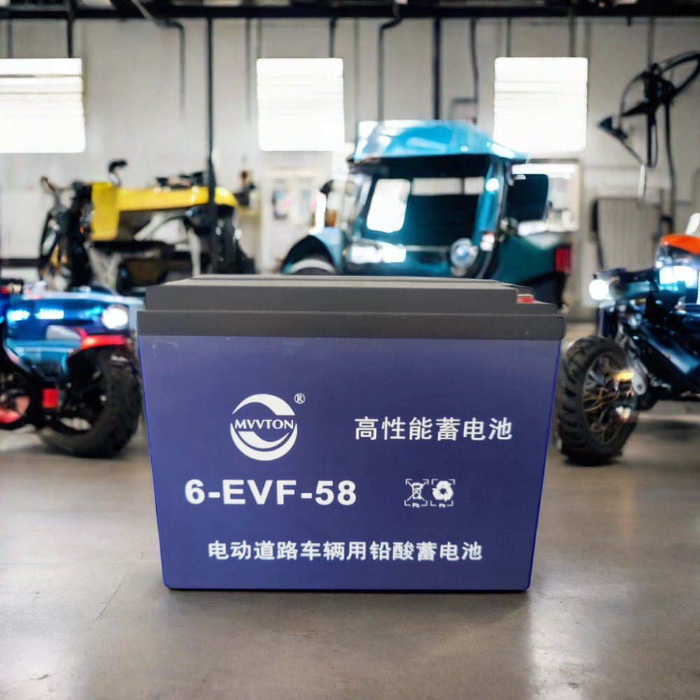 High-storage power 6-EVF-58 12V58ah Lead-Acid Batteries for Electric Road Vehicles Excellent Performance