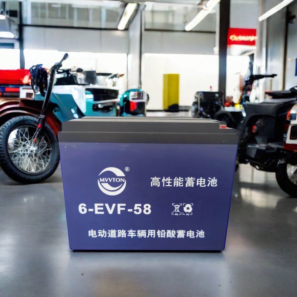 High-storage power 6-EVF-58 12V58ah Lead-Acid Batteries for Electric Road Vehicles Excellent Performance