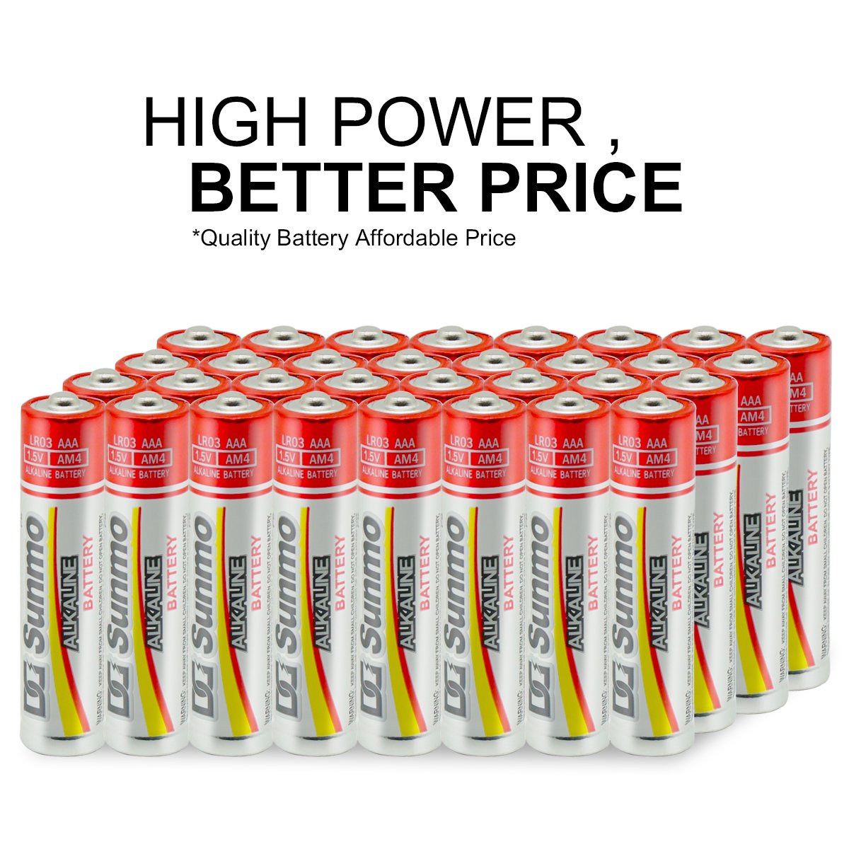 High Capacity Alkaline Battery 1.5V AA Size LR03 AM4 Battery