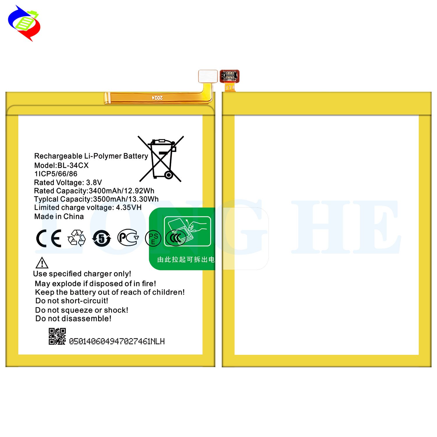 3500mAh BL-34CX X627 mobile phone battery for infinix Smart 3 Plus battery rechargeable batteries