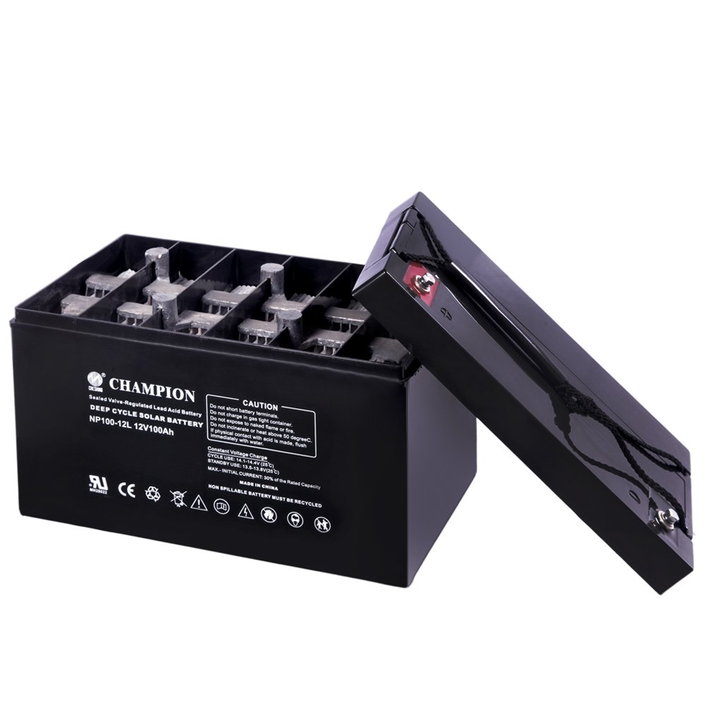 Champion Wholesale Good Quality 12V 100AH Deep Cycle High Temperature Protection Solar Lead-Acid Battery