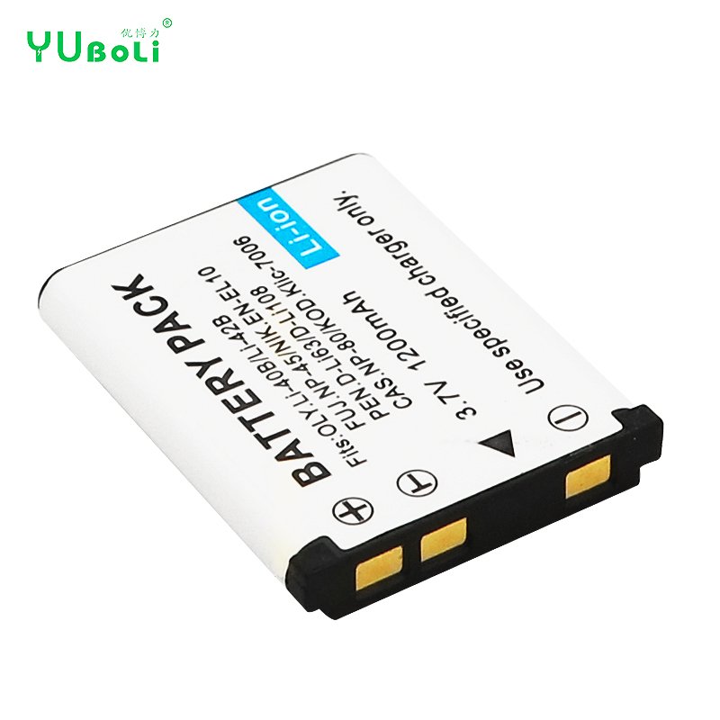 1200mAh Cross Compatible Camera Battery For LI-40B/LI-42B/NP-45/EN-EL10/D-Li63/D-Li108/NP-80/Klic-7006 Lithium-ion Battery