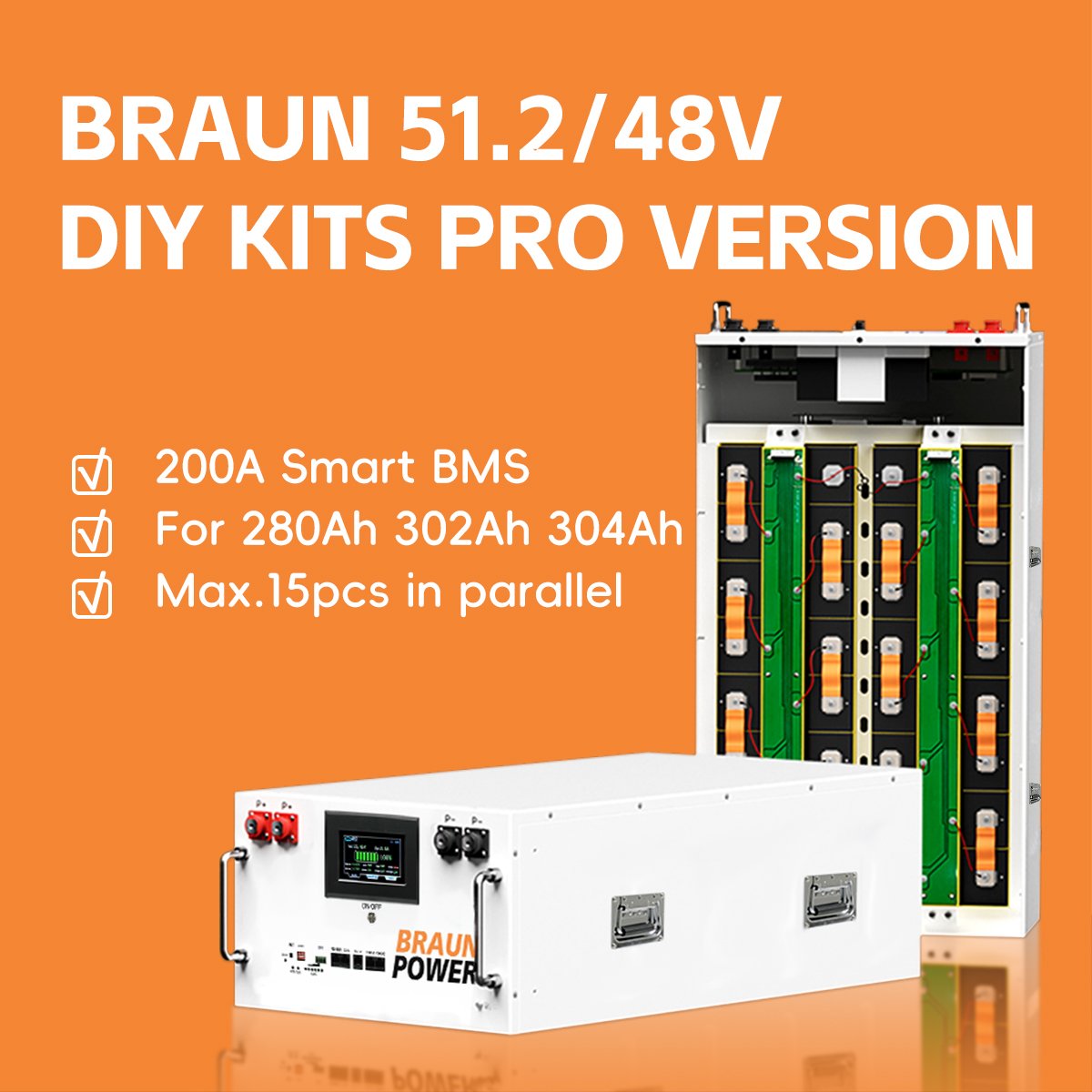 15kwh Lithium Battery System 51.2v 280ah 300ah 320ah 200ah Lithium Ion Battery 10kwh Lifepo4 Solar 48V Lithium Battery 200ah