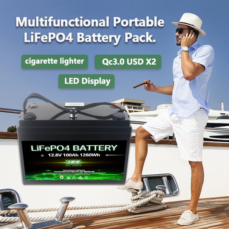 Simple Multifunctional Portable Camping Power station 12v 60ah 100ah lifepo4 battery pack with USB Cigarette lighter Solar Panel