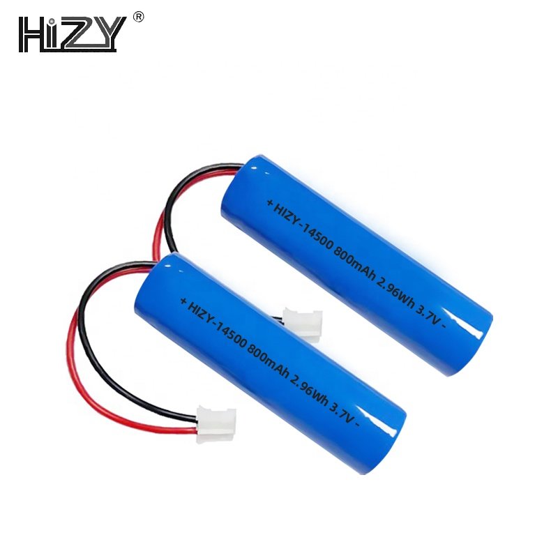 Wholesale 14500 Cylindrical Lithium Ion Batteries 3.7v 800mah with PCB Wire