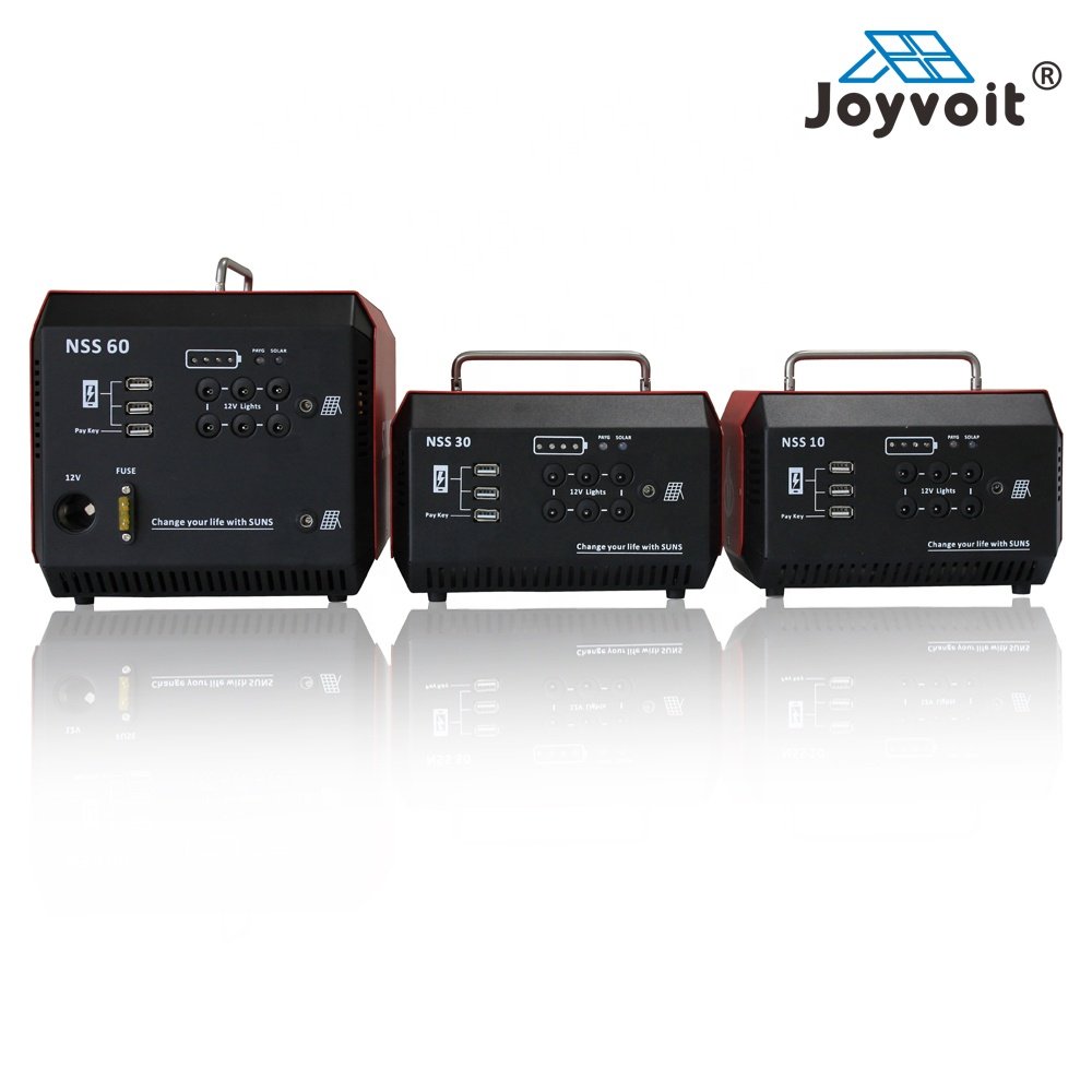 Ground Mounted PAYG 60W Solar Lighting System with USB Output Mono Panel DC TV LED off-grid Solar System Kit for Home Appliances