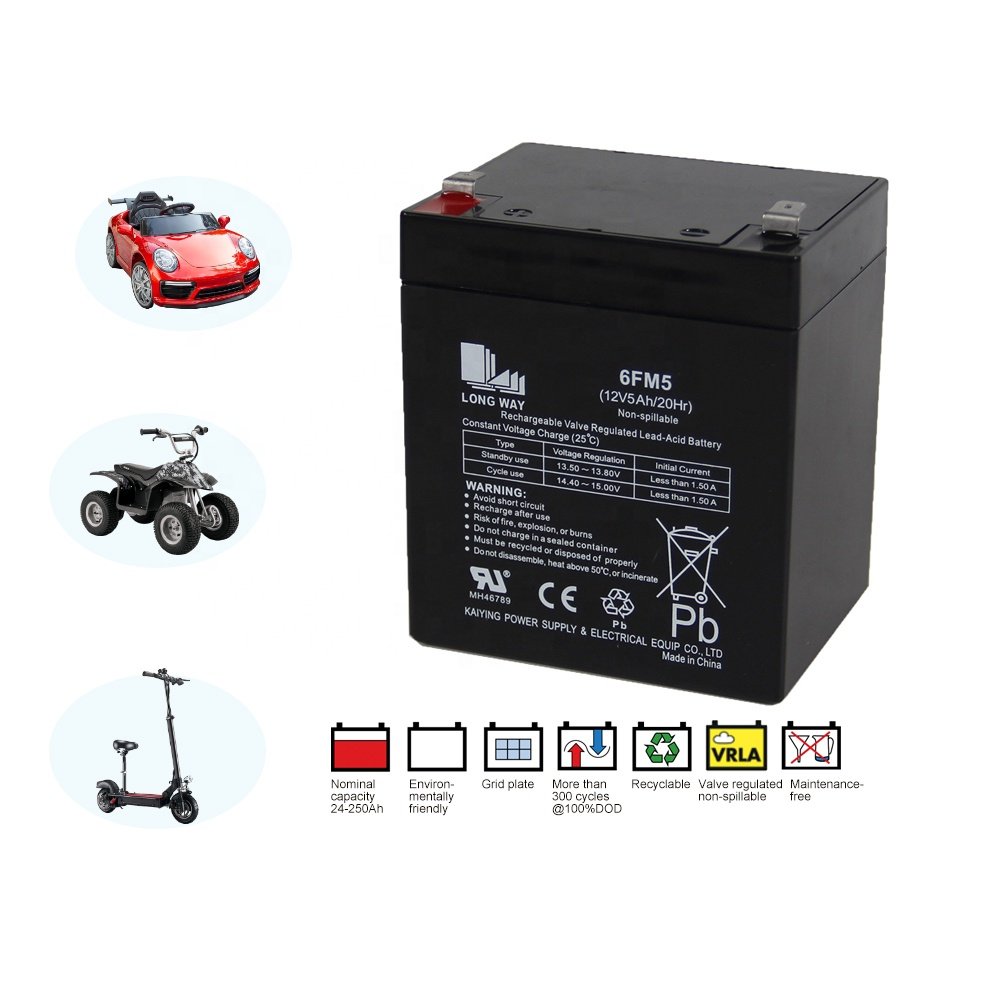 Hot Selling 12V5Ah Electric Bicycles/Scooters with 6V Lead Acid Battery for Storage Electric Cars Toys Power Tools UPS