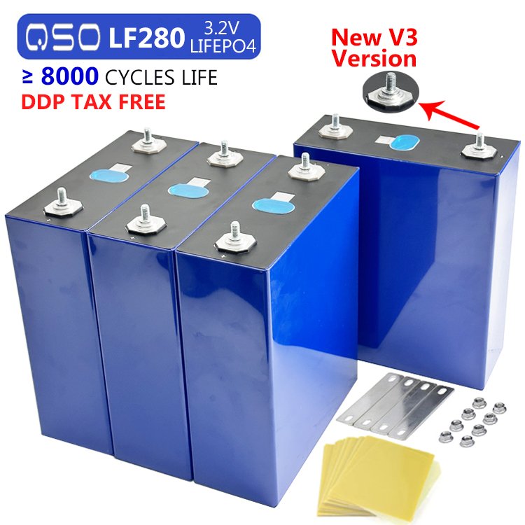 Shenzhen Qishou Lifepo4 280Ah 285Ah 310Ah Prismatic V3 3.2 V 300Ah 280 Ah Lifopo4 Lithium Ion Battery Lifepo4 280Ah Eu Stock