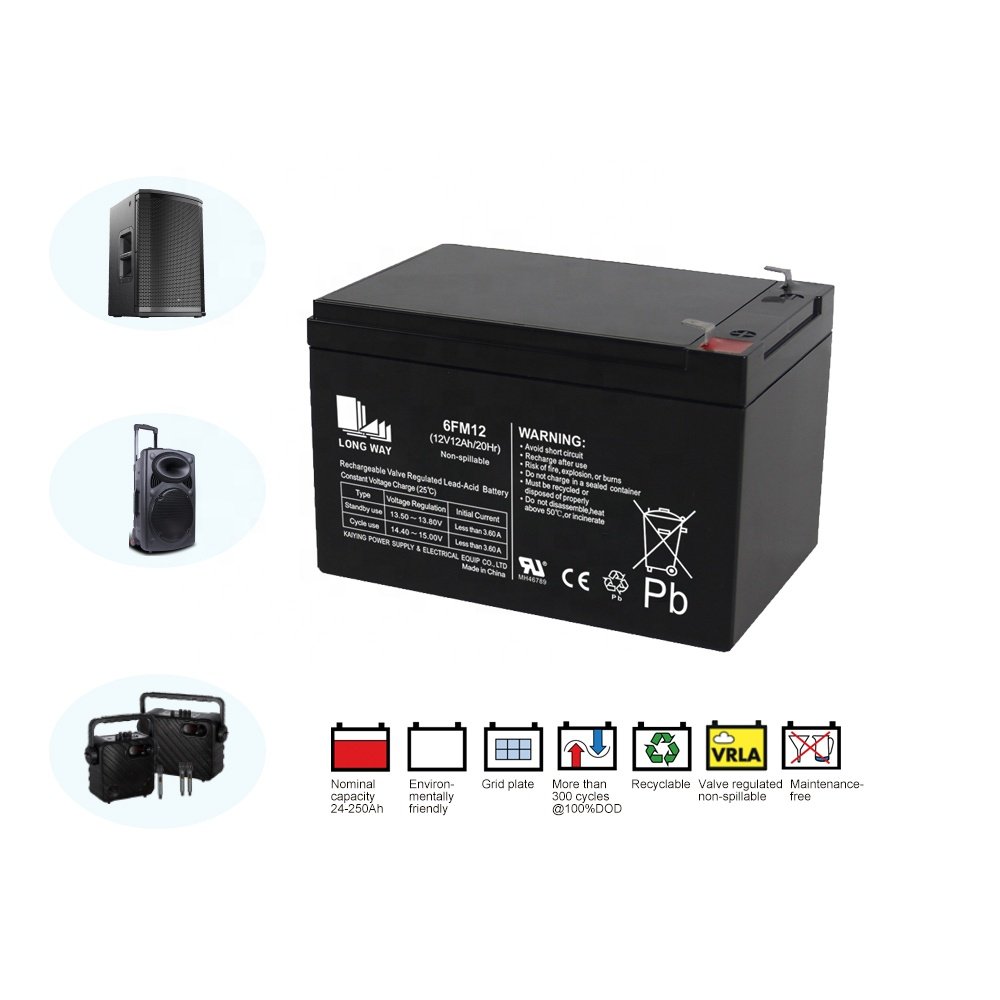 E-Bike Electric Bicycles Scooter Power Supply 12V 12AH VRLA Lead Acid Batteries Car Battery Sealed Type 20HR Discharge Storage