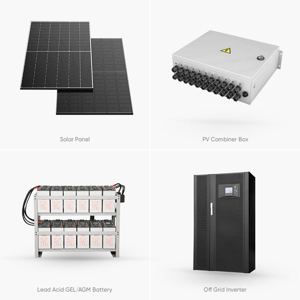 Sunpal Customised Design 180kW 200kVA Off Grid Solar Systems With Carport Bracket