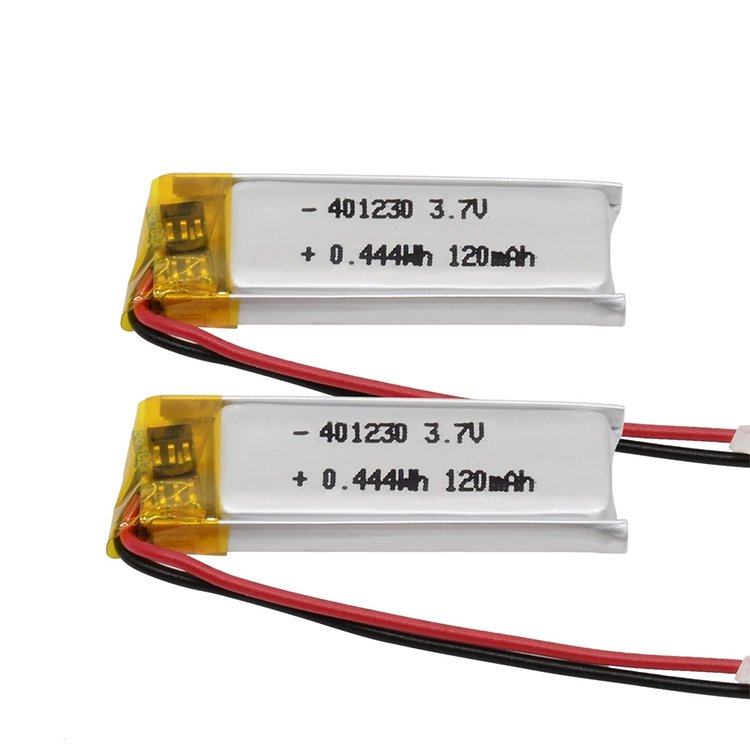 OEM Ultra low price lipo battery 401230 120mah 3.7V polymer headphone battery for robotic sweeper with PCB and Connector