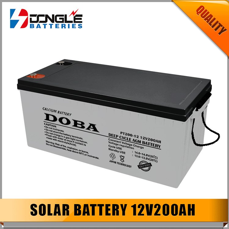 Dongle High Quality Super Long Life Deep Cycle Lead Acid 12V 200Ah Solar Battery