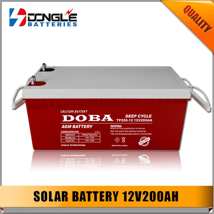 Dongle High Quality Super Long Life Deep Cycle Lead Acid 12V 200Ah Solar Battery