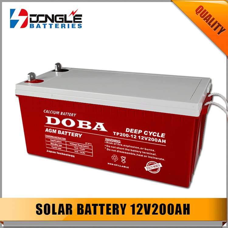 Dongle High Quality Super Long Life Deep Cycle Lead Acid 12V 200Ah Solar Battery