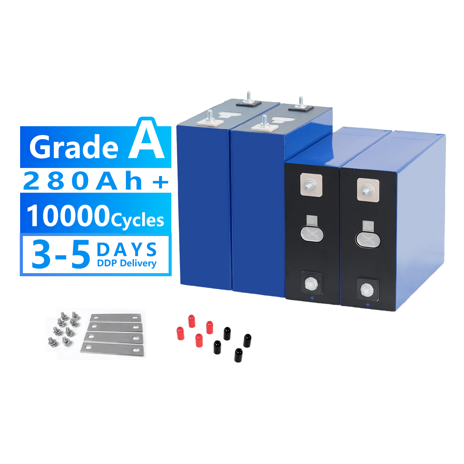 EU STOCK Grade A Prismatic HITHIUM 280AH Lithium Ion Batteries Rechargeable 3.2v 280K 300ah 314AH 340ah Lifepo4 Battery Cell