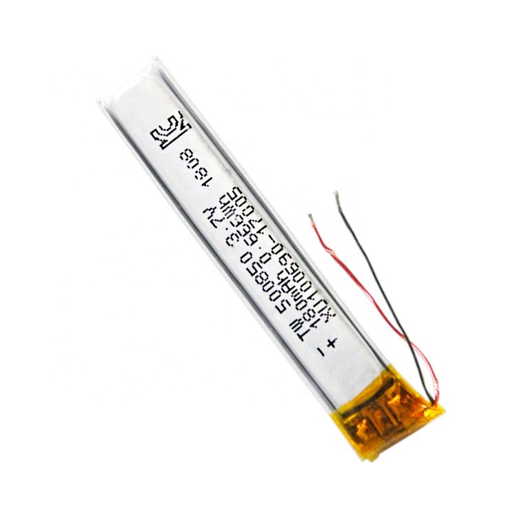KC UL Approved 500850 li ion polymer battery 3.7V 180mAh lipo battery rechargeable lithium
